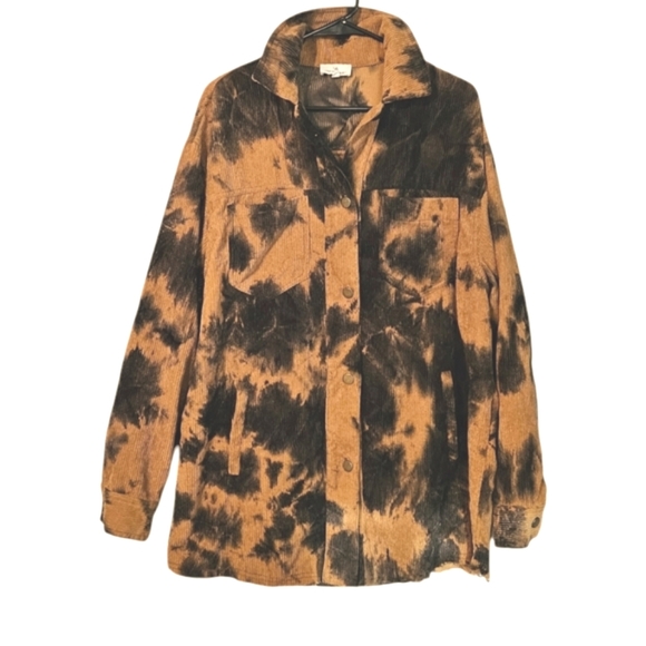Urban Daizy Women's Tie Dye Corduroy Shirt Size S - Picture 1 of 5